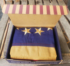 Betsy Ross Flag | 13-Star 1776 | 3'x5' Cotton | Embroidered Stars | Tea-Stained | Brass Grommets