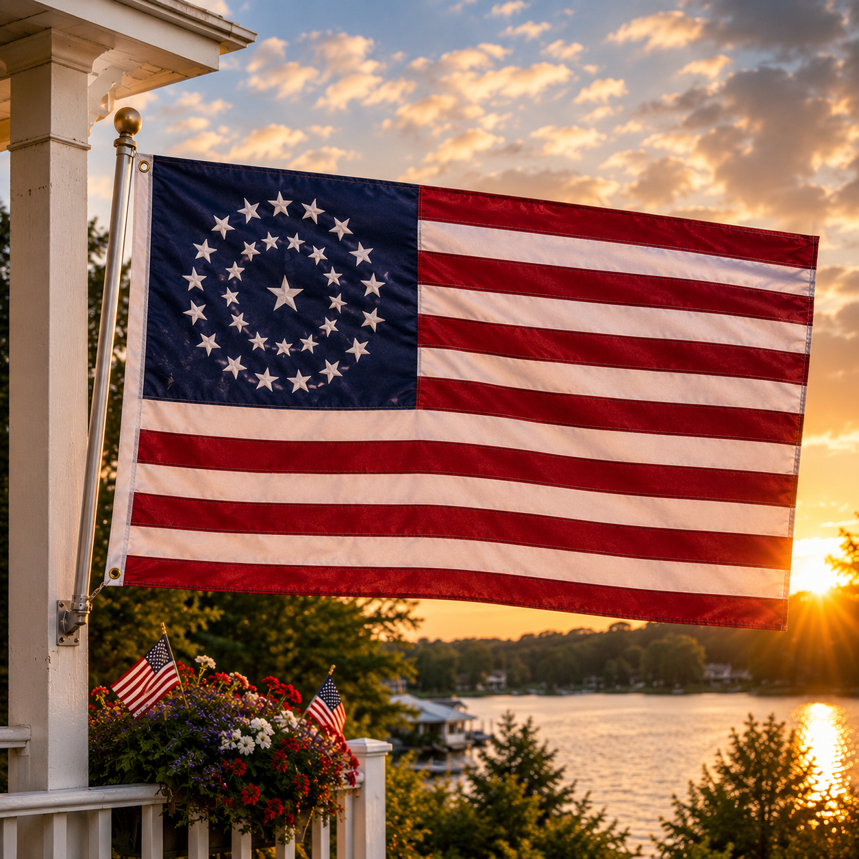 Kansas Statehood Union Flag – 34-Star Civil War Era American Flag (1861–1863)