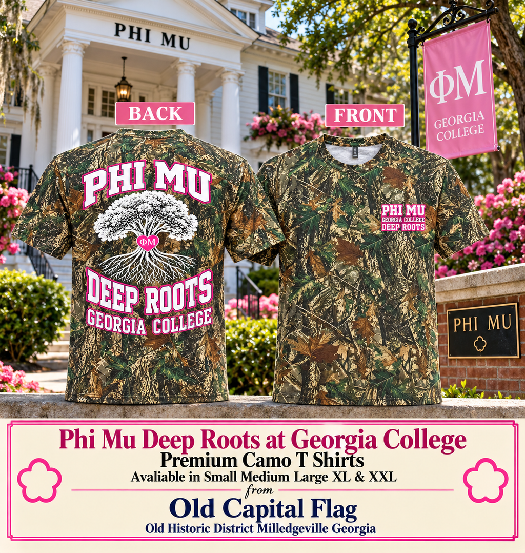 Phi Mu Georgia College Deep Roots Festival T Shirts Camo Pre Order