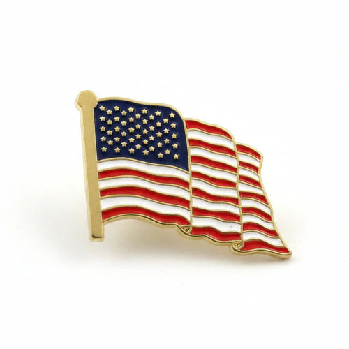 American Flag Wavy Lapel Pin | American 250th Anniversary