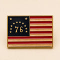 Bennington Flag Enamel Lapel Pin | 1776 Revolutionary War Spirit of 76 Pin