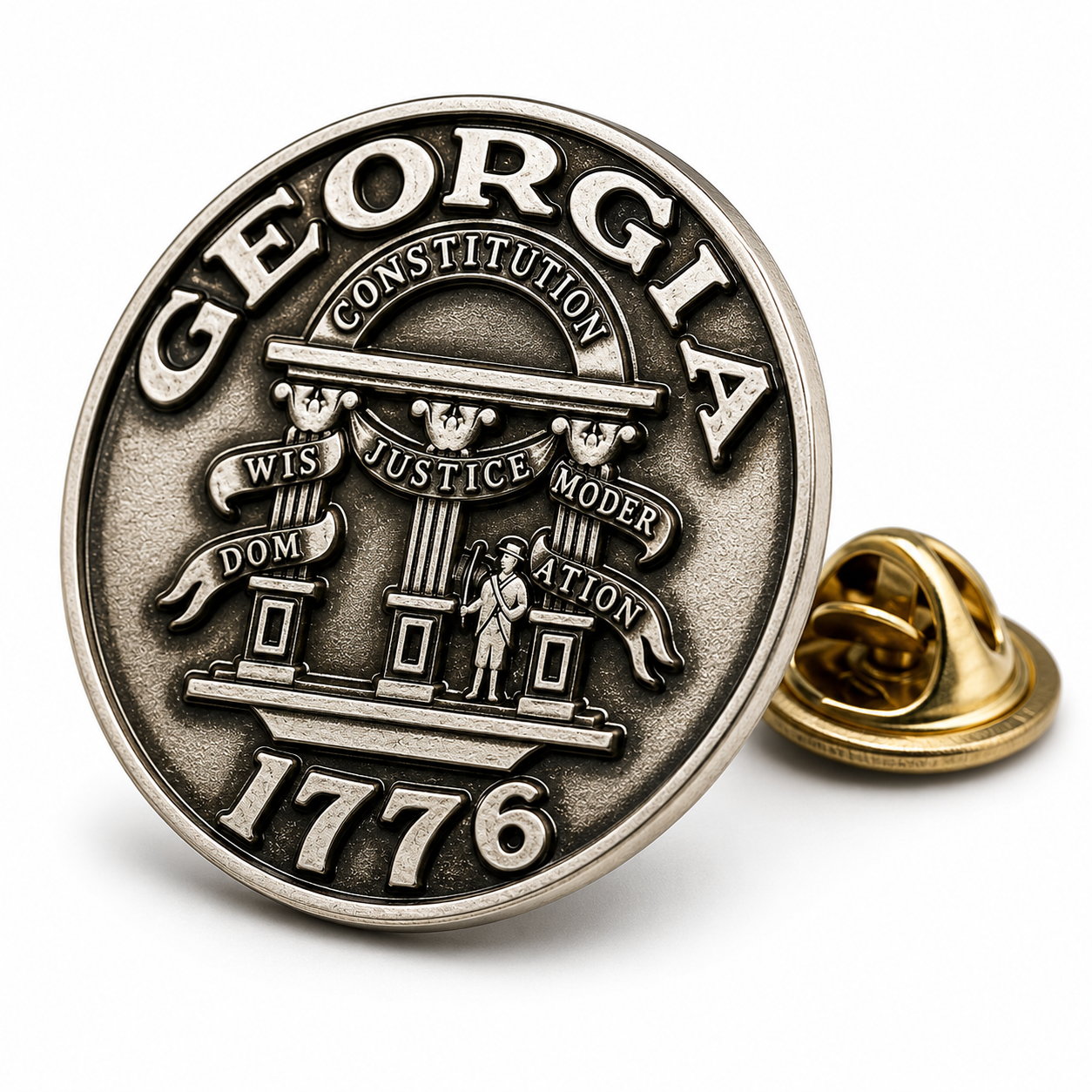 Georgia State Seal Cloisonné Lapel Pin | 1776 Heritage Edition