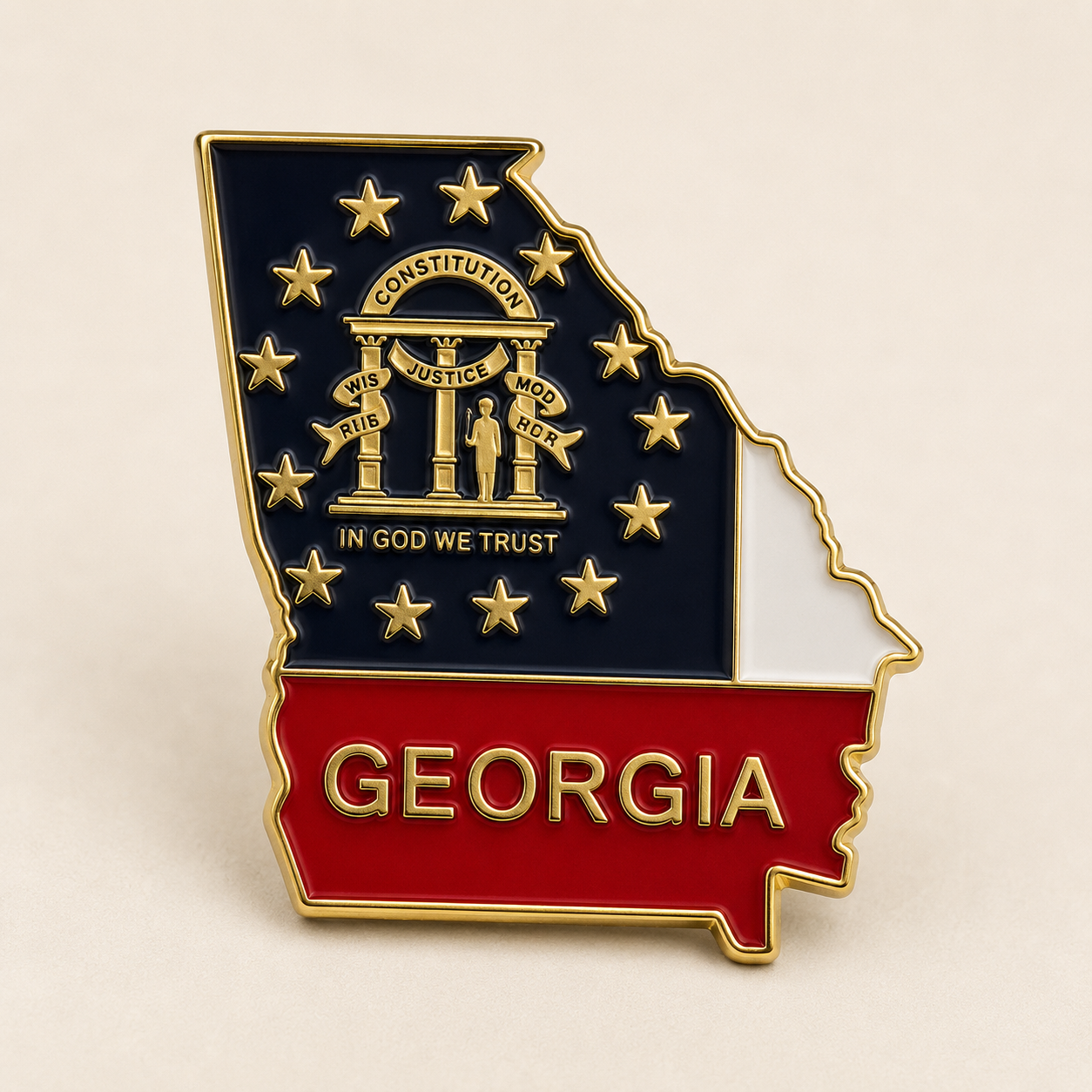 State of Georgia Cloisonne Lapel Pin