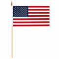 48-Star USA Stick Flag 12"×18" | Wooden Staff | Pre-Alaska & Hawaii Era | Historical