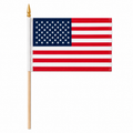 Betsy Ross Stick Flag 6"×9" | 13-Star | Wooden Staff | Hand-Held | Patriotic