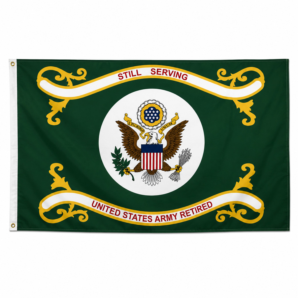 U.S. Army Retired Flag – 3'x5' Nylon Flag with Brass Grommets