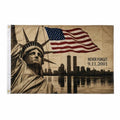 September 11 Never Forget Memorial Flag – Vintage Statue of Liberty & Twin Towers 3' x 5'