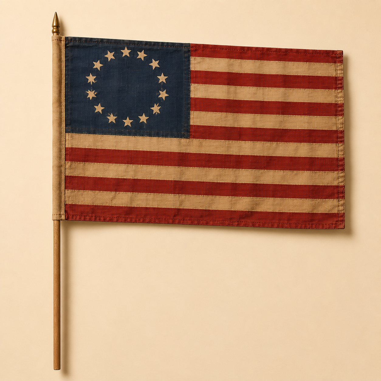 Vintage Betsy Ross Stick Flags 12"x18" | 13-Star
