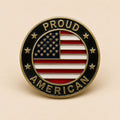 Proud American Flag Lapel Pin | Antique Bronze Heritage Edition