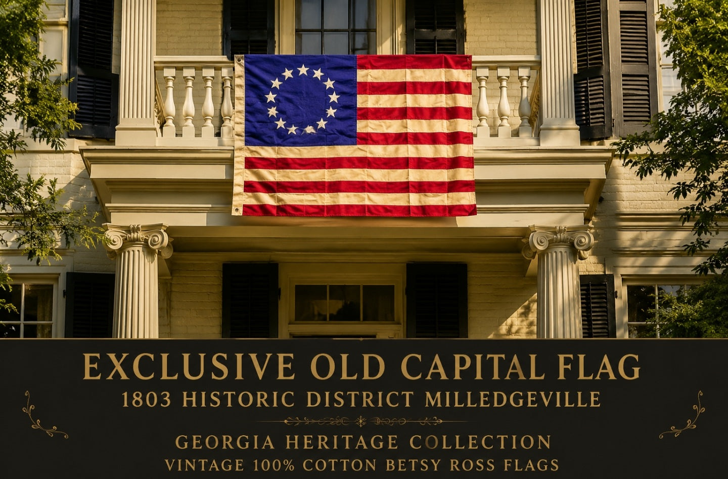 Betsy Ross Flag | 13-Star 1776 | 3'x5' Cotton | Embroidered Stars | Tea-Stained | Brass Grommets