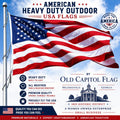 American Flag | Heavy Duty ROUGH TEX® | Sewn Stripes | Embroidered Stars | Brass Grommets | All Sizes