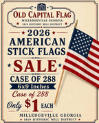 288 American Stick Flags 6"×9" USA mounted on 18" Staffs Clearance Sale (U.S.A.)
