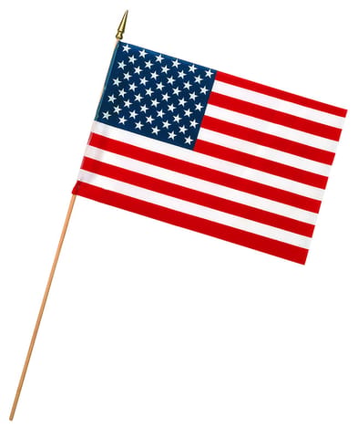 288 American Stick Flags 12"x18" USA mounted on 30" Staffs Clearance Sale