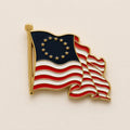 Betsy Ross 13-Star Wavy Flag Cloisonné Lapel Pin | Premium Heritage Edition